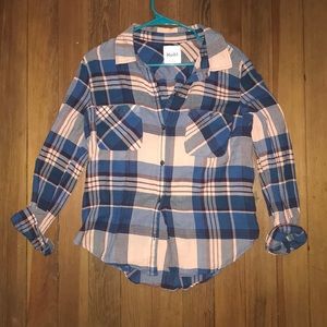 Cotton, long sleeve, plaid button down shirt